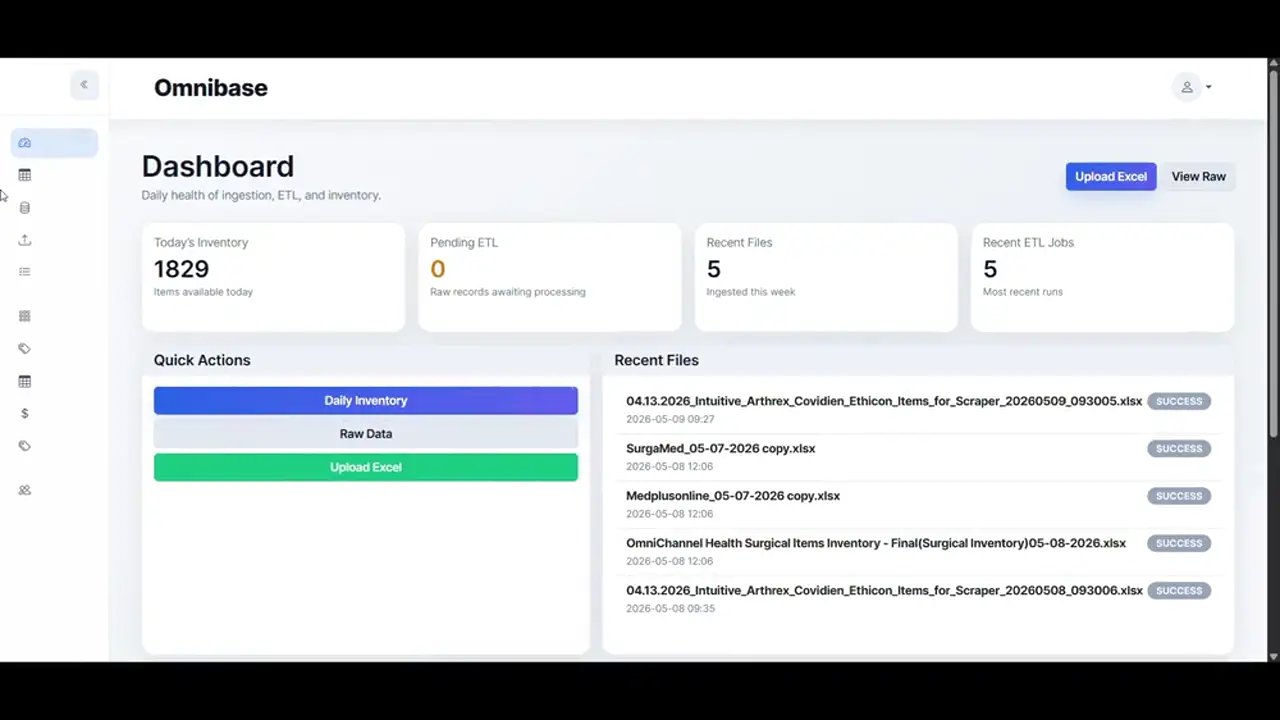 Inventory automation platform with scheduling, queues, and live progress video poster